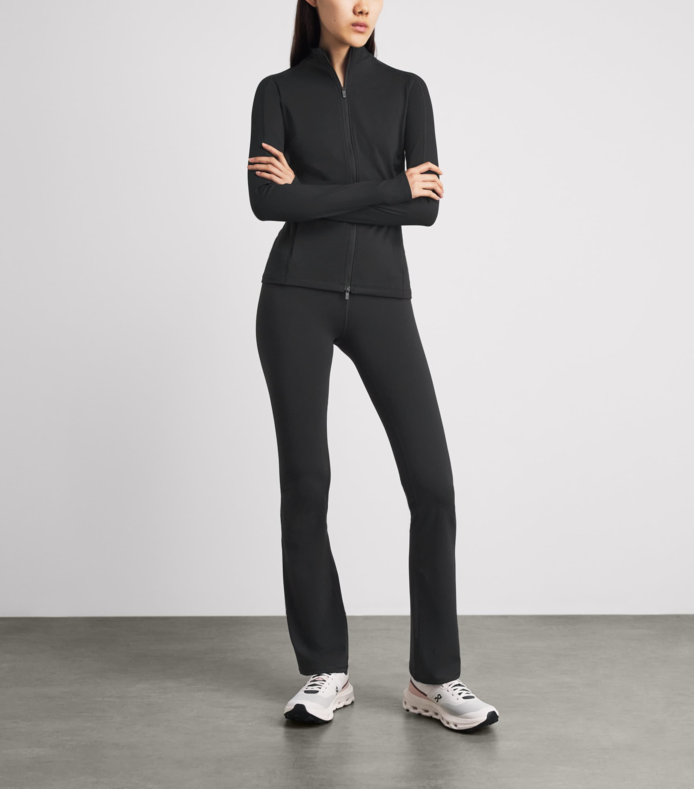 VUORI Womens AllTheFeels Slim Flare Leggings Black Image 2