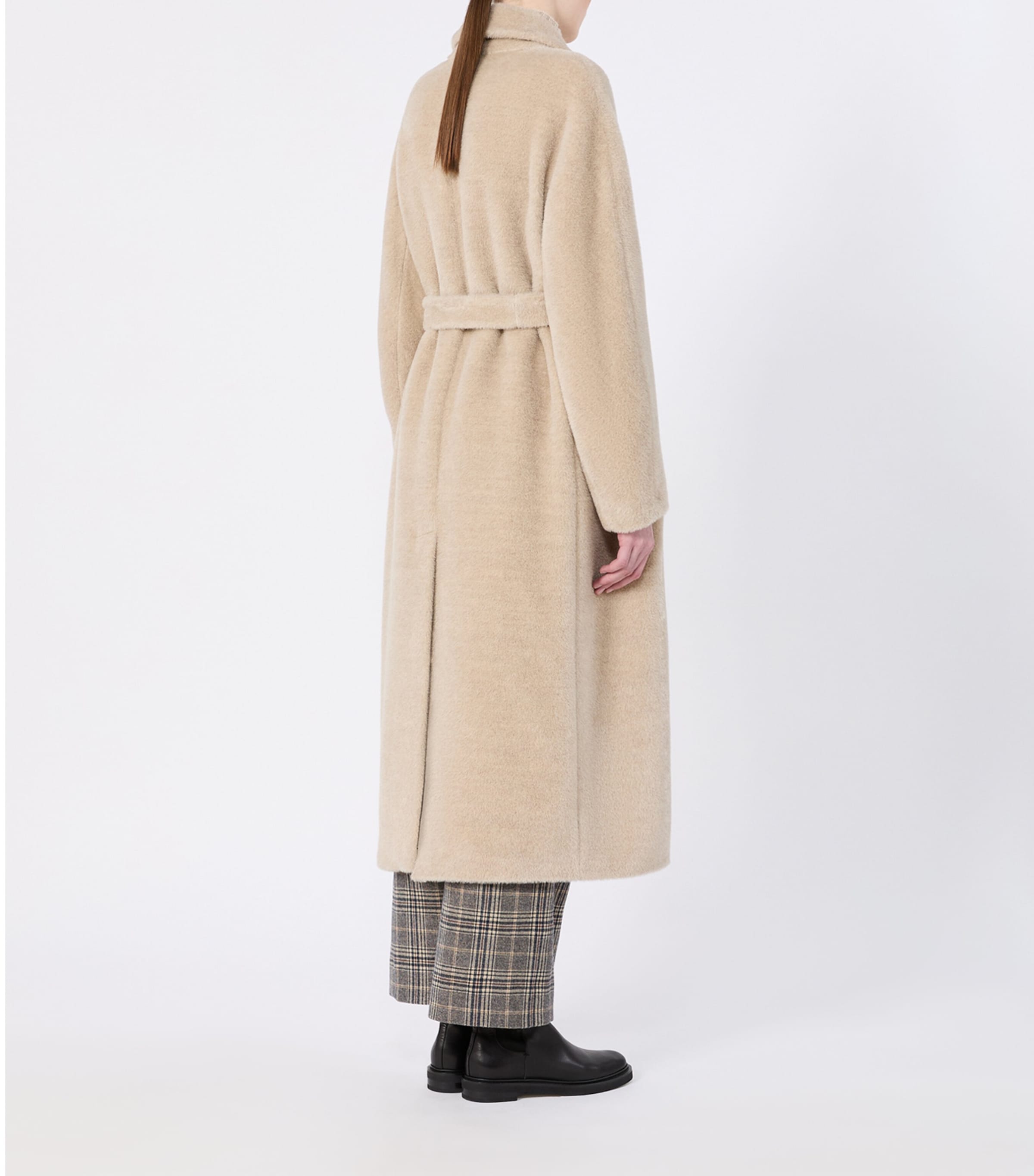 Max Mara Womens Alpaca-Wool Coat Albino Image 4