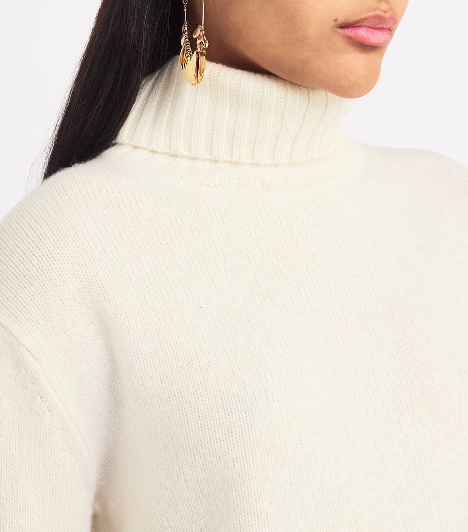 Open Cashmere High-Neck Sweater IVORY Image 6