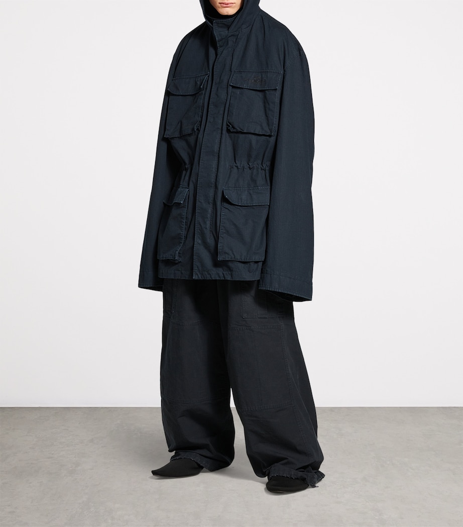 Balenciaga Mens Uniform Parka Coat Image 3