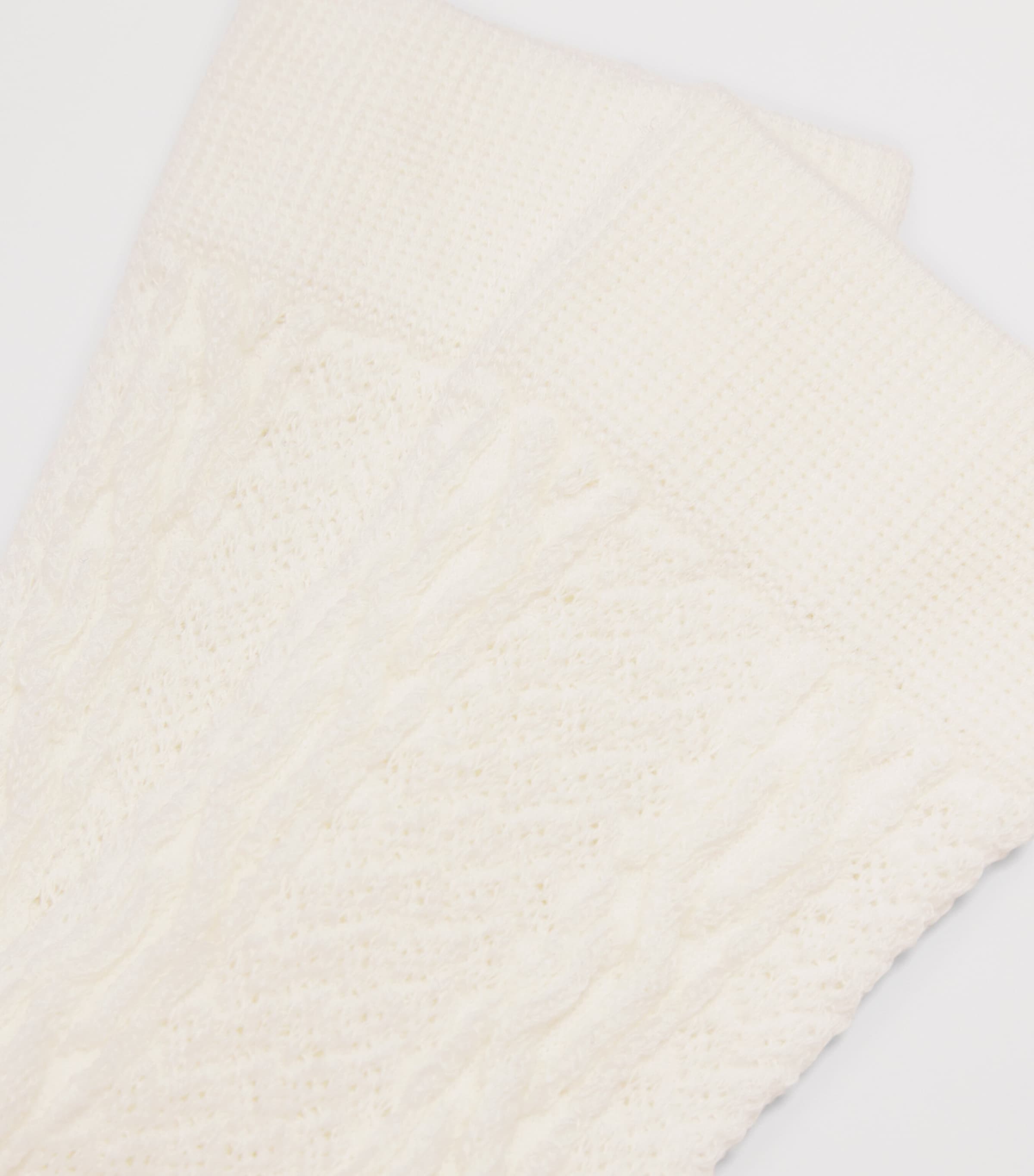 Falke Womens Virgin Wool-Blend Declivity Knee-High Socks Off White Image 2