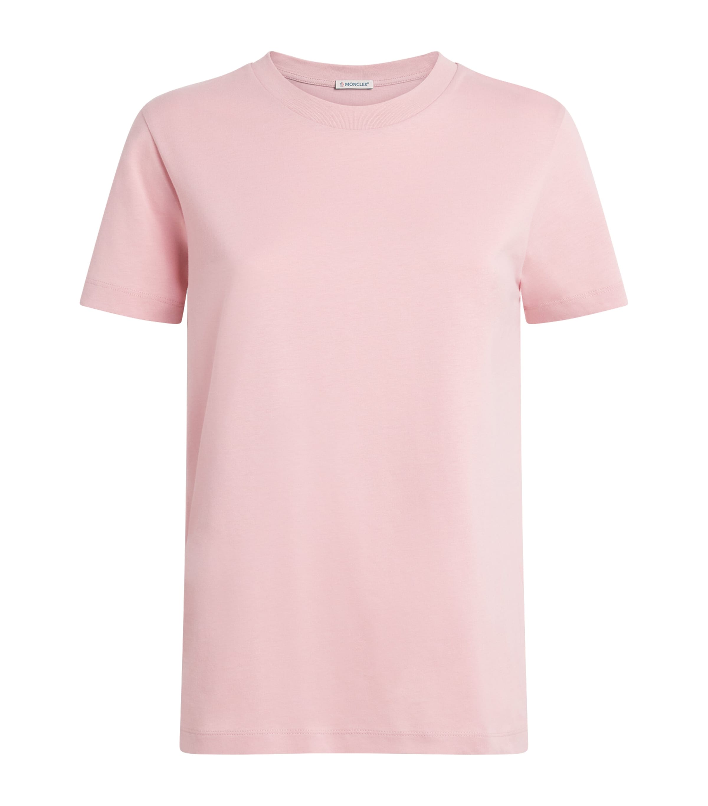 Moncler Womens Cotton Logo Embroidered T-Shirt Image 1