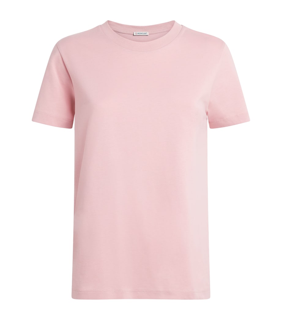 Moncler Womens Cotton Logo Embroidered T-Shirt Image 1