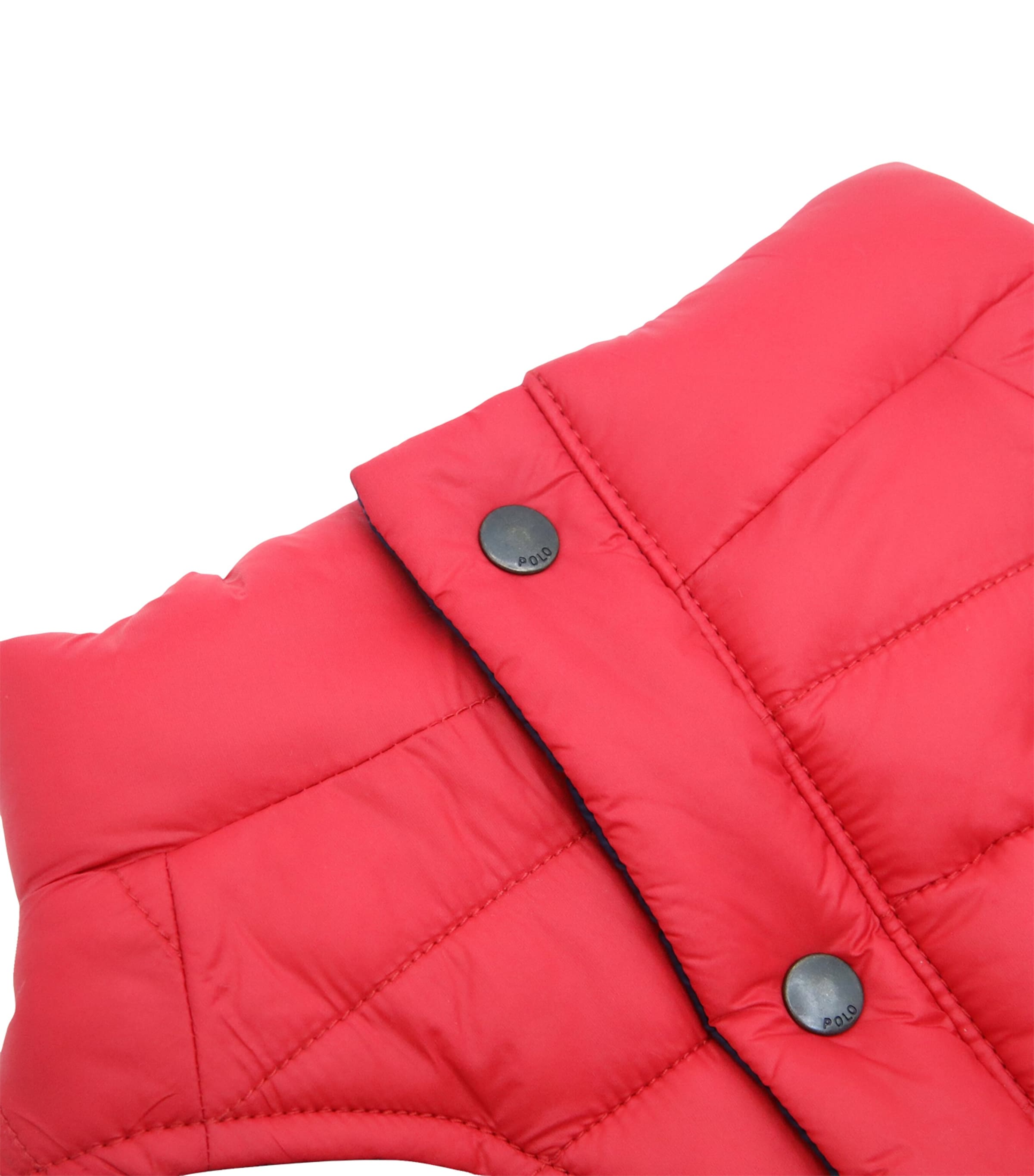 Reversible Puffer Dog Jacket (XS) RED/HUNTER NAVY Image 5