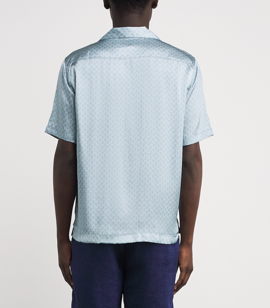 Silk Printed Roberto Shirt 902-COASTAL BLUE Image 4