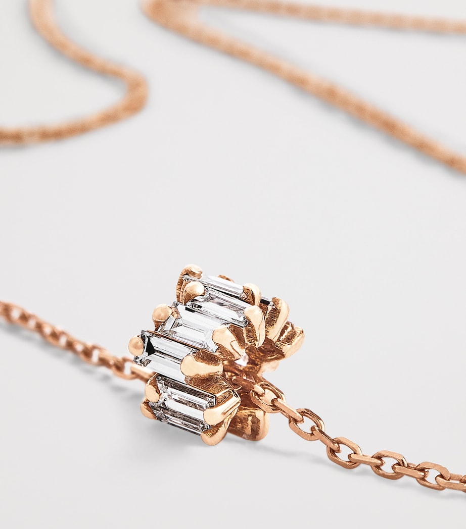Rose Gold and Diamond Infinite Pendant Necklace 18K RG/WD Image 5