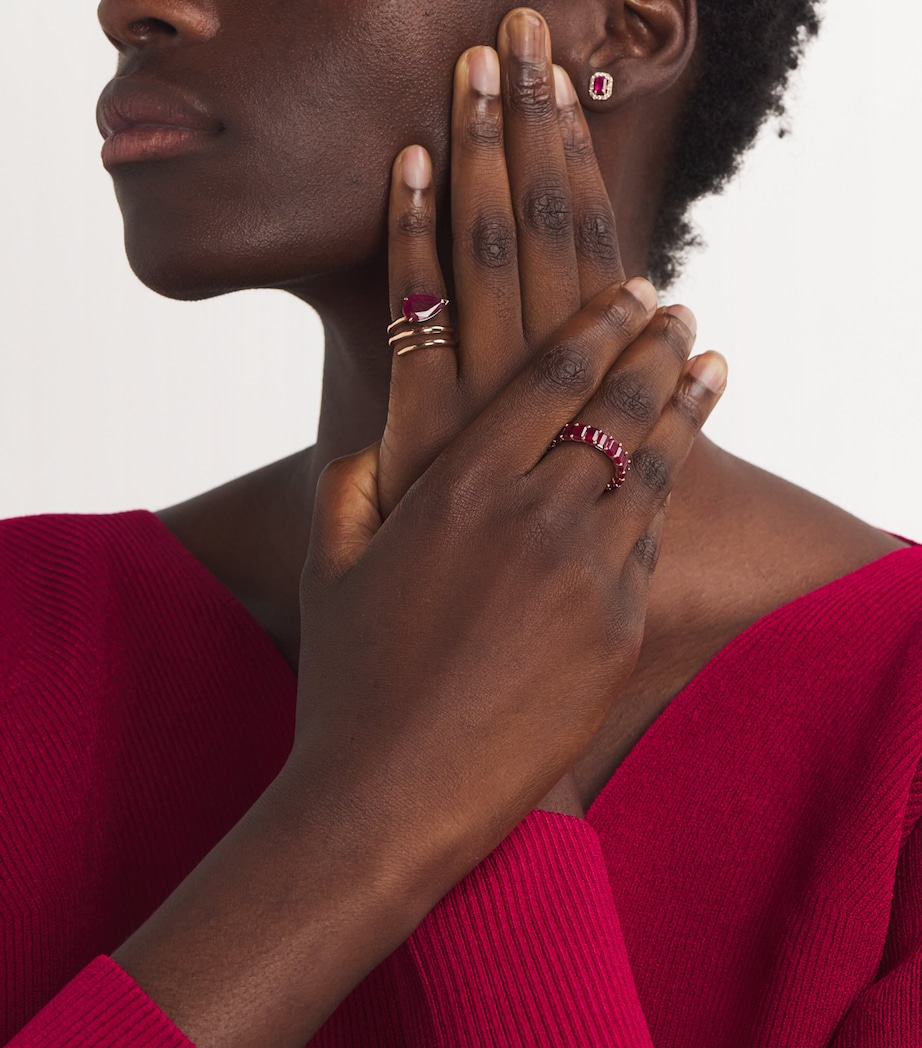 Rose Gold and Ruby Eternity Ring ROSE GOLD Image 5