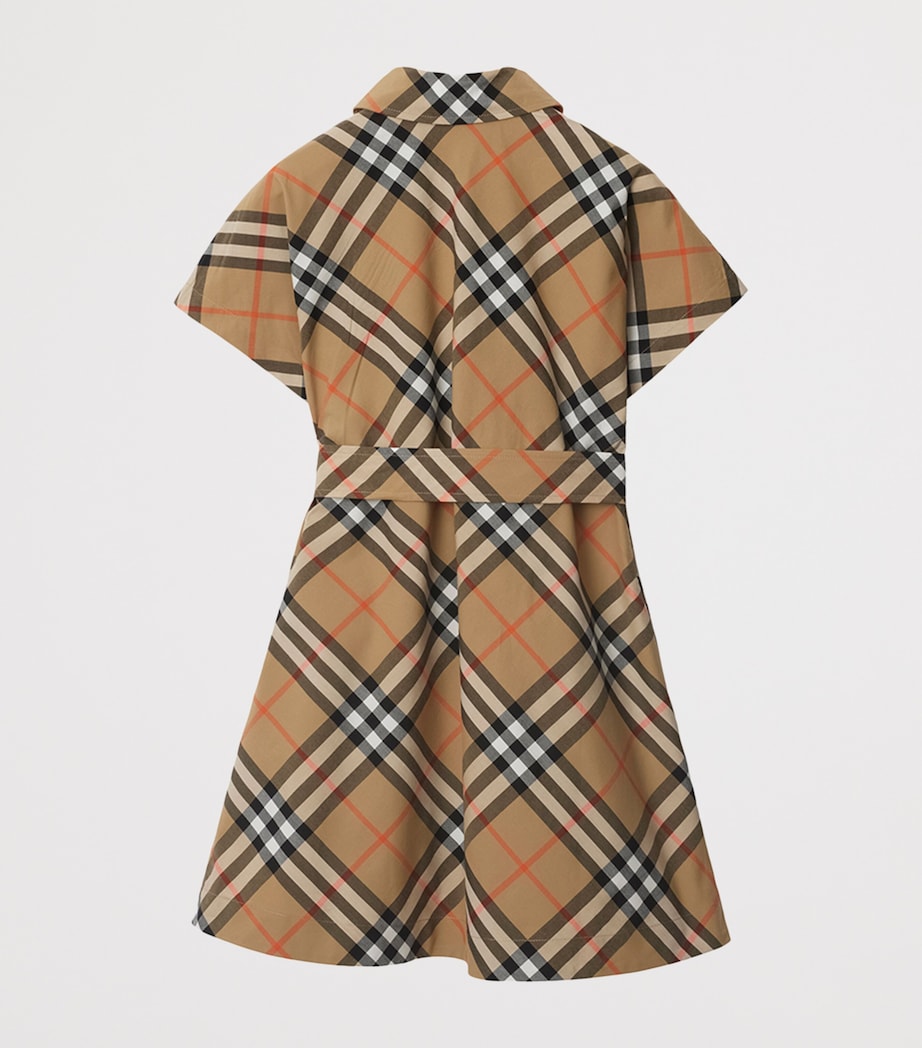 Cotton Check Shirt Dress (3-12 Years) SAND IP CHECK Image 2