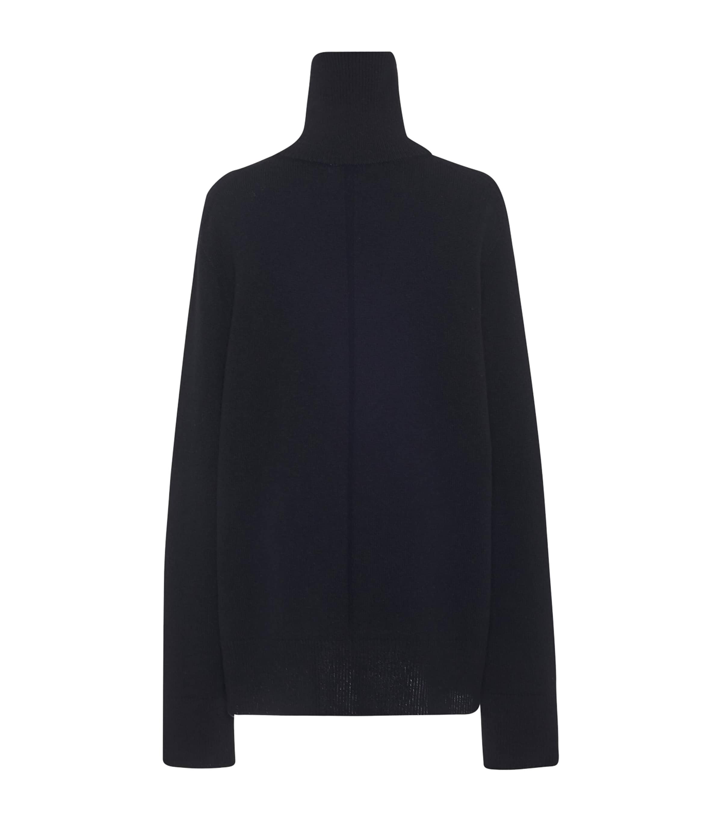 The Row Womens Stepny Wool-Cashmere Sweater Black Image 2
