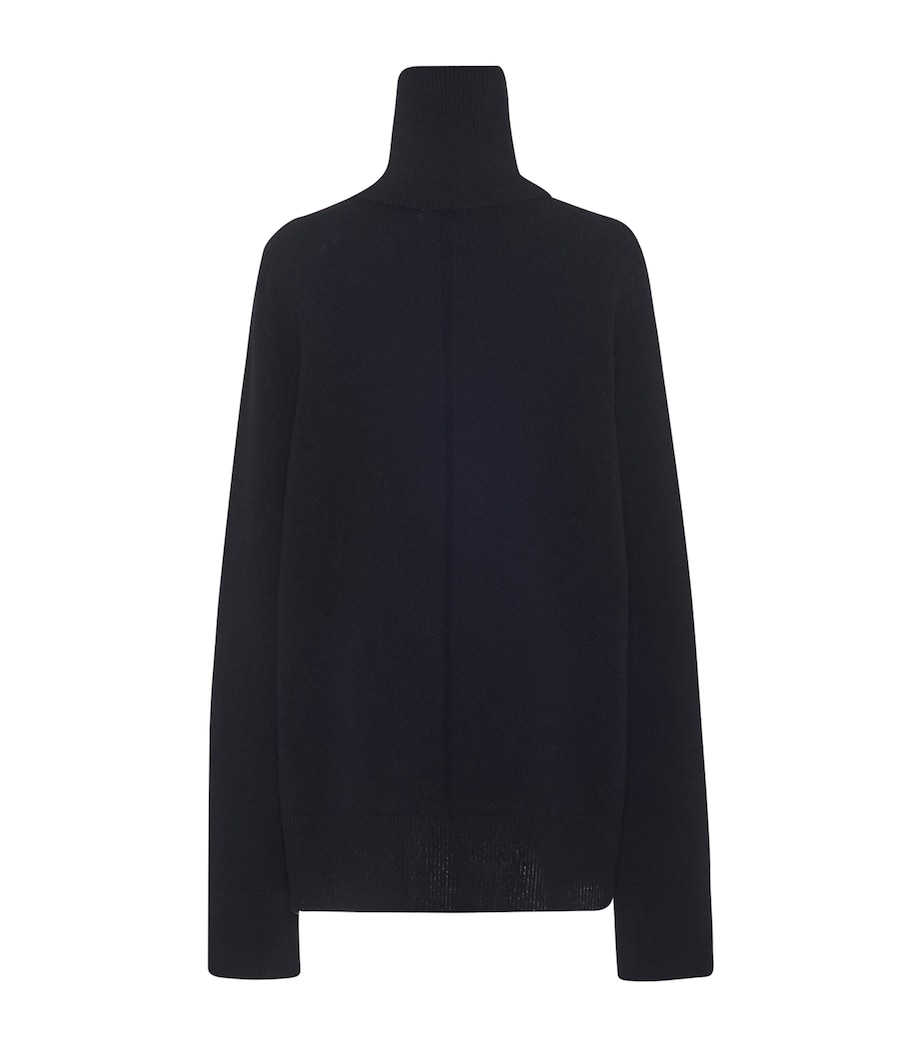 The Row Womens Stepny Wool-Cashmere Sweater Black Image 2