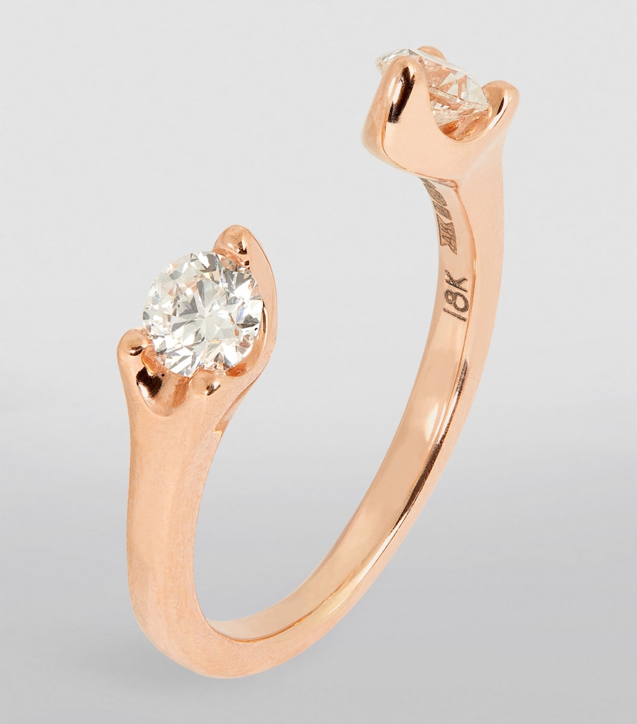Rose Gold and Diamond Orbit Ring ROSE GOLD Image 3