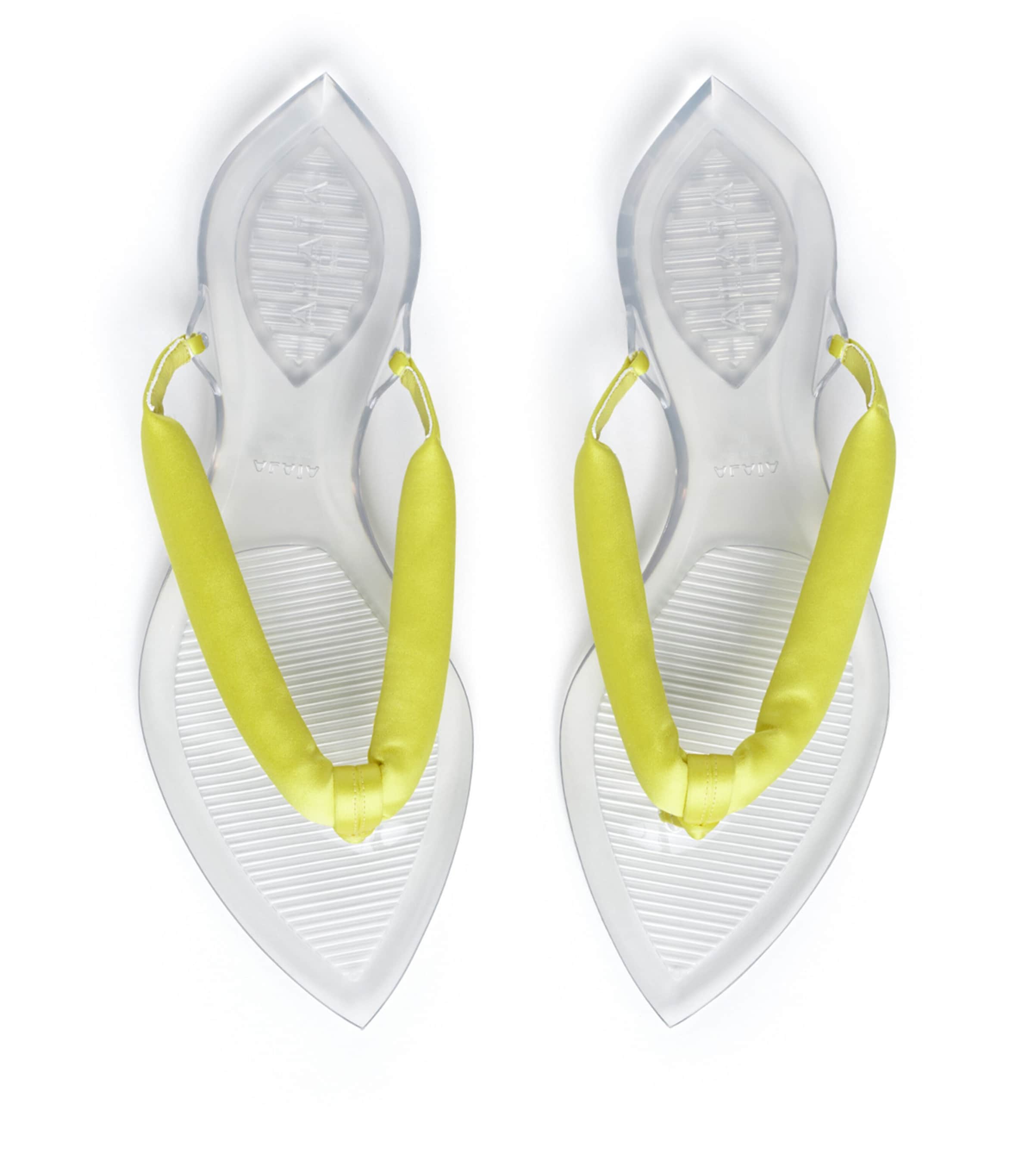 Alaïa Invisible Thong Flip Flops Lemon Yellow Image 2