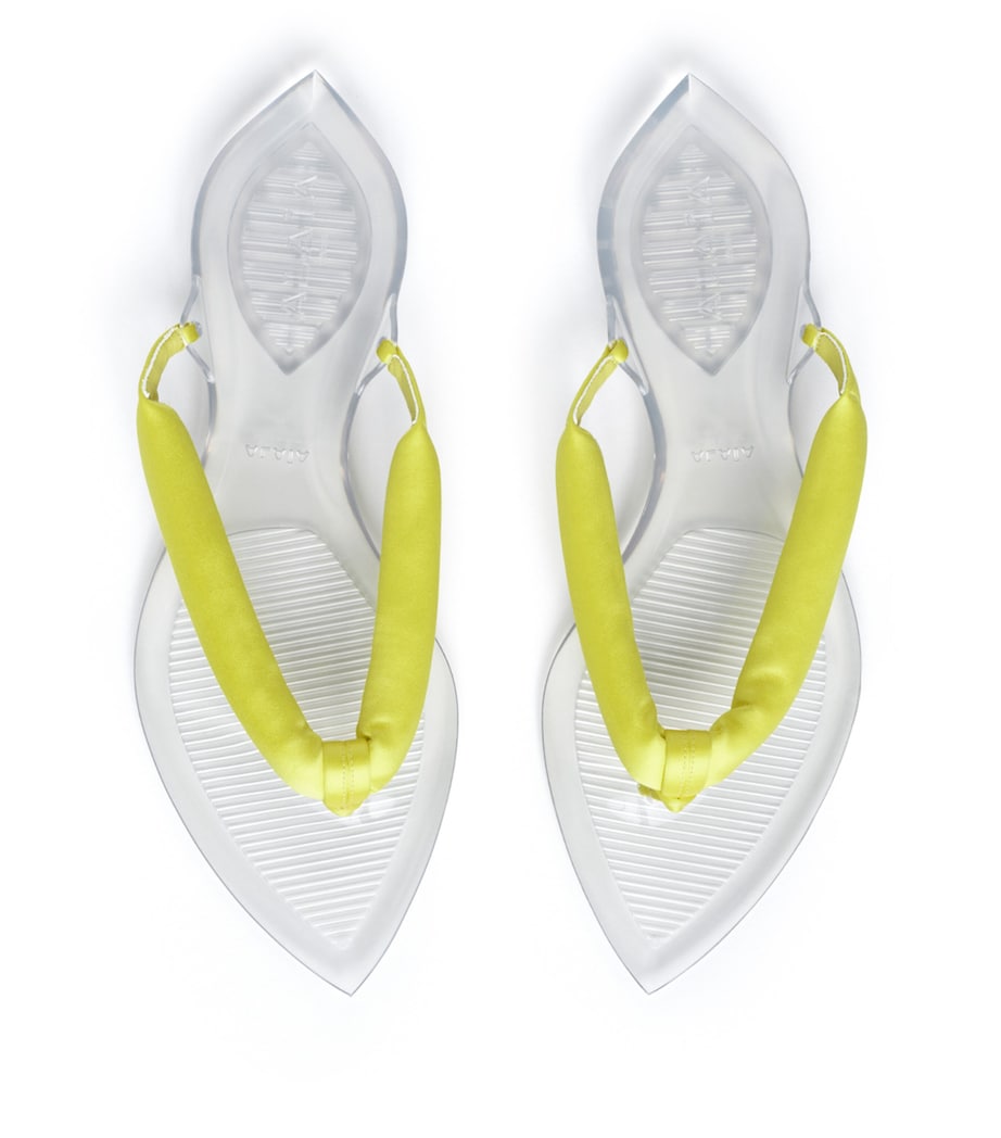 Alaïa Invisible Thong Flip Flops Lemon Yellow Image 2