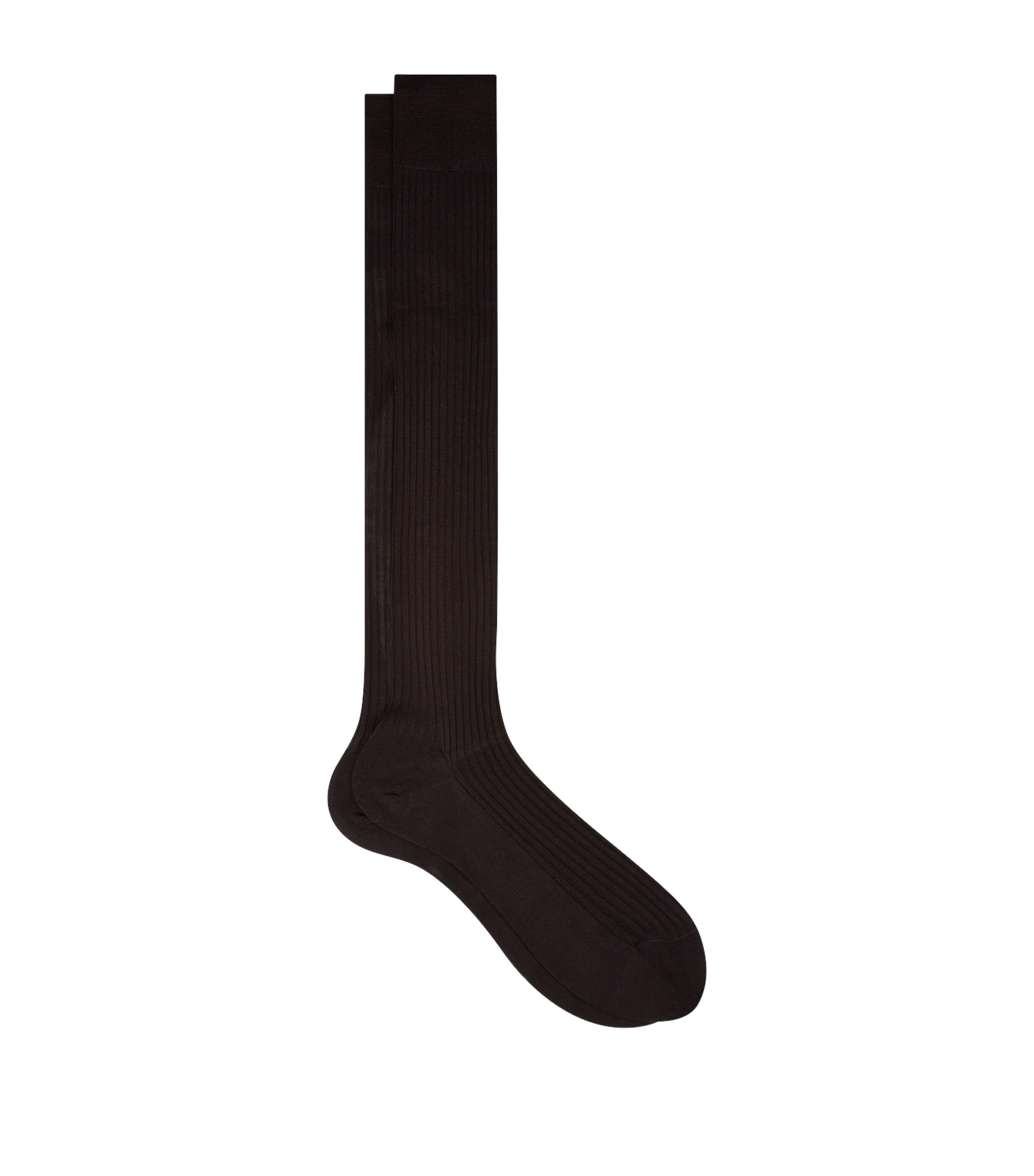 Pantherella Egyptian Cotton Lisle Long Sock In Brown