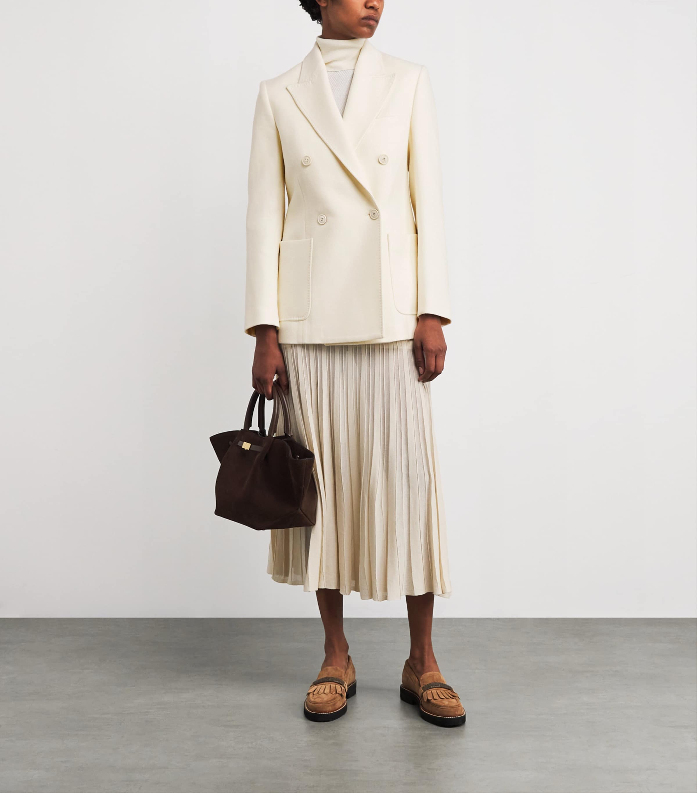 Wool Double-Breasted Blazer BIANCO Image 2