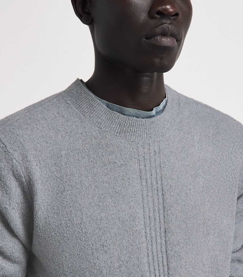 Won Hundred Mens Cotton Knit Rune Sweater Bluish Grey Image 3
