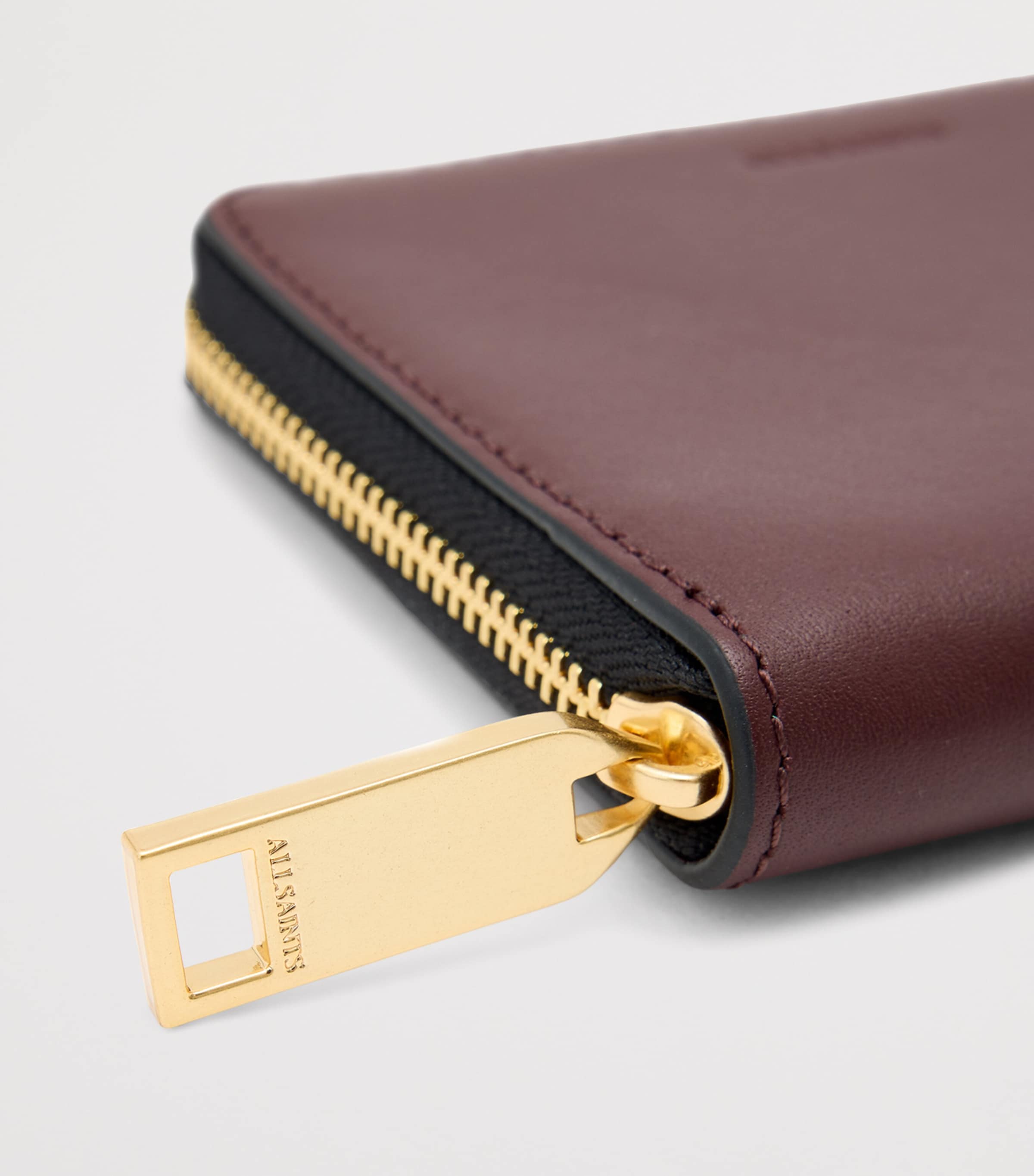 ルナ AllSaints Red Leather Lena Hex Wallet | Harrods US