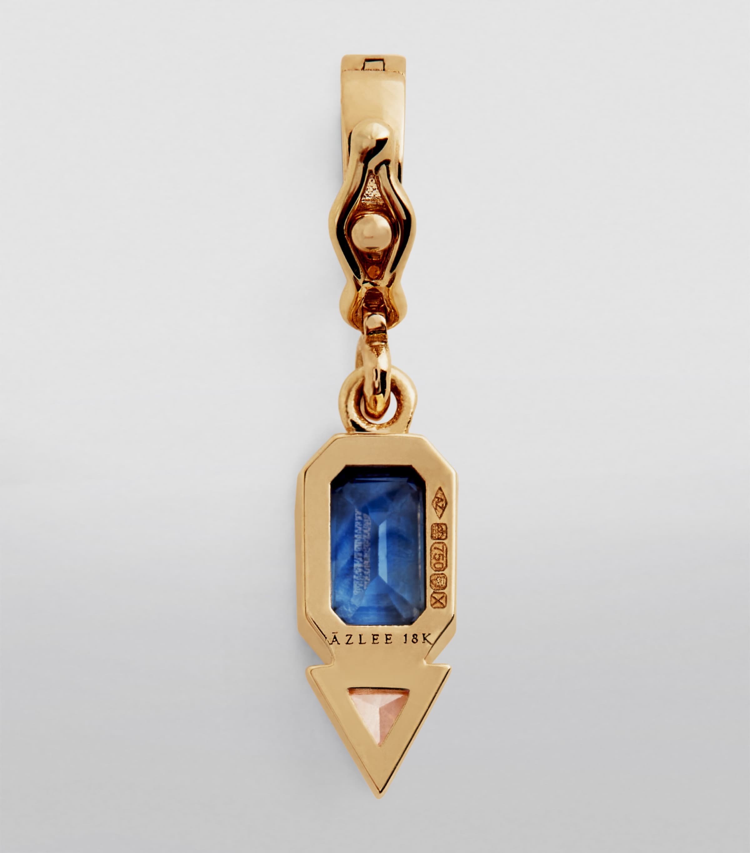 Yellow Gold, Sapphire and Diamond Trillion Charm YELLOW GOLD Image 2