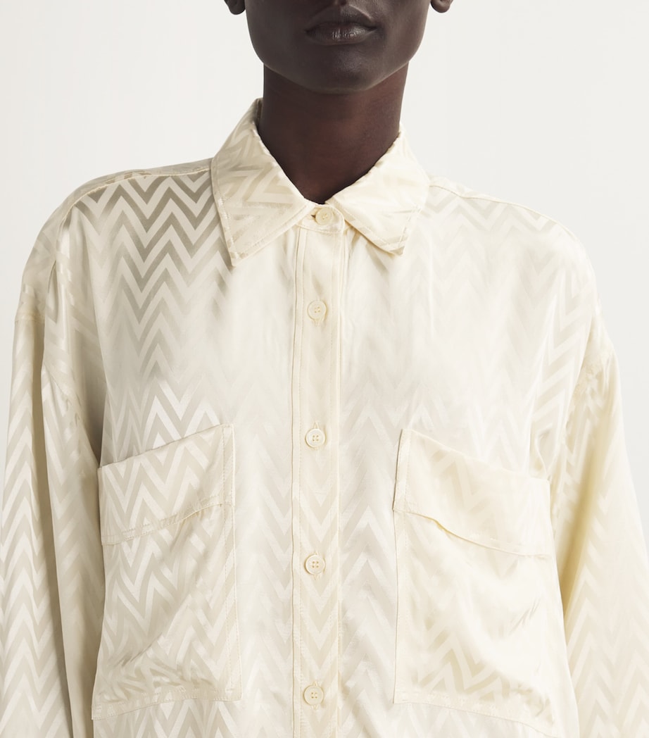 Zigzag-Jacquard Shirt S01GA NATURAL BEIGE Image 6