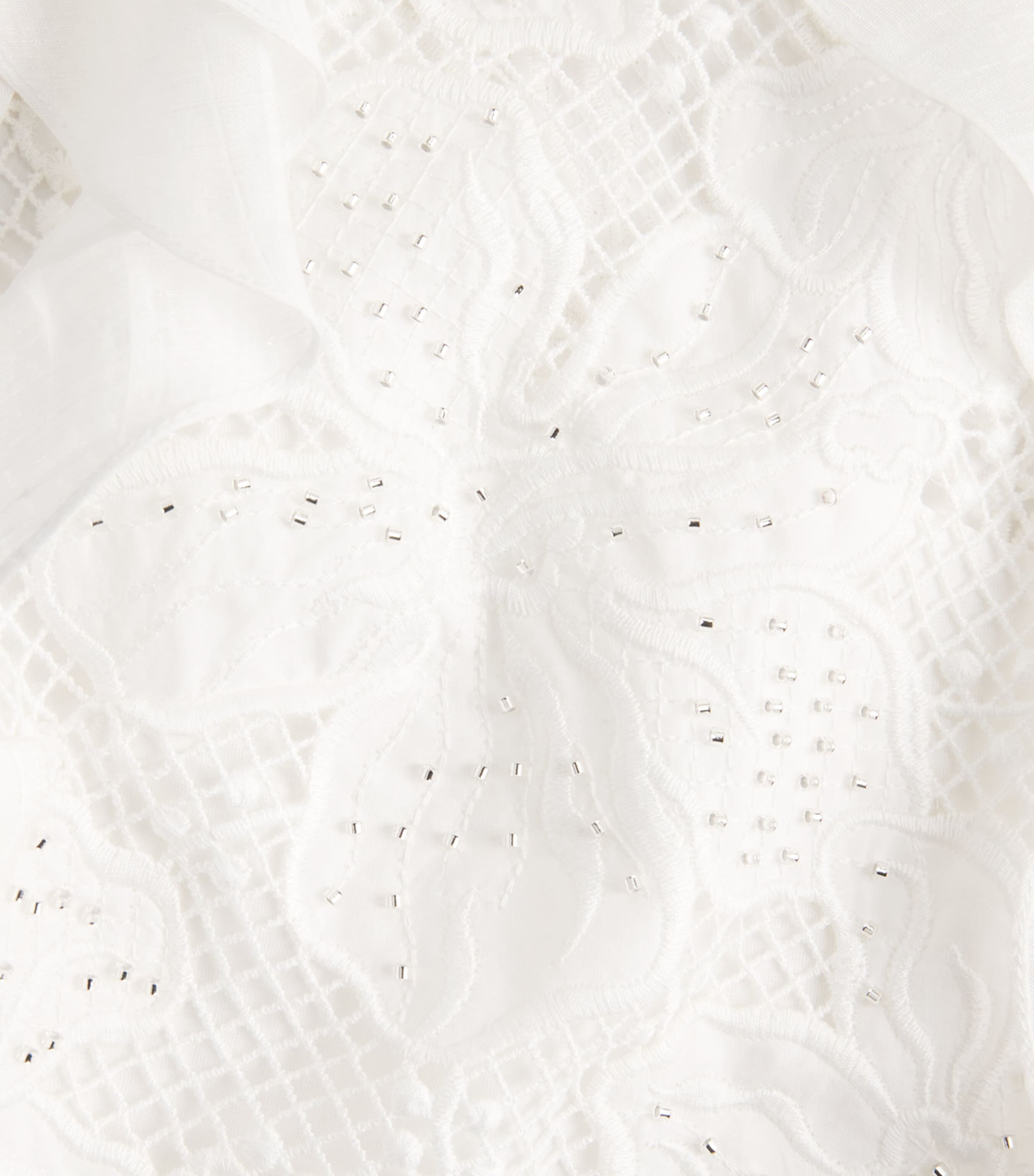 Sandro Paris Womens Guipure Lace Crop Top White Image 6