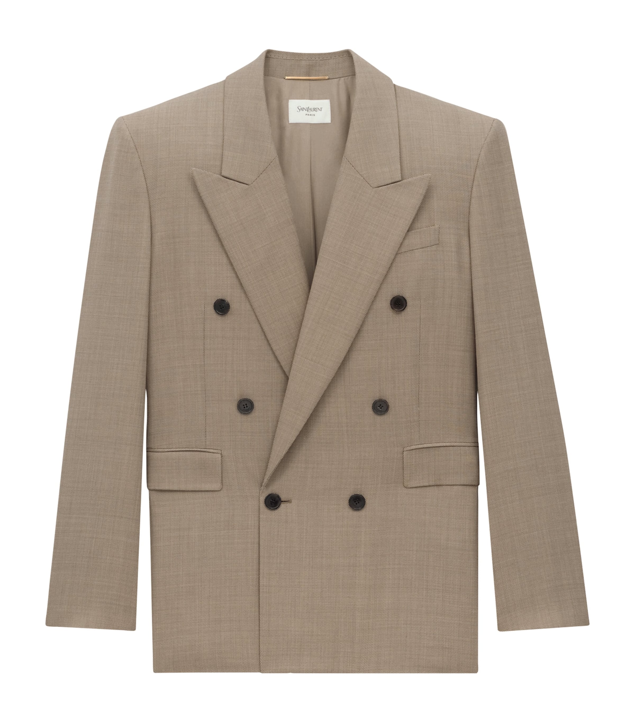 Saint Laurent Womens Wool Double-Breasted Blazer Image 1