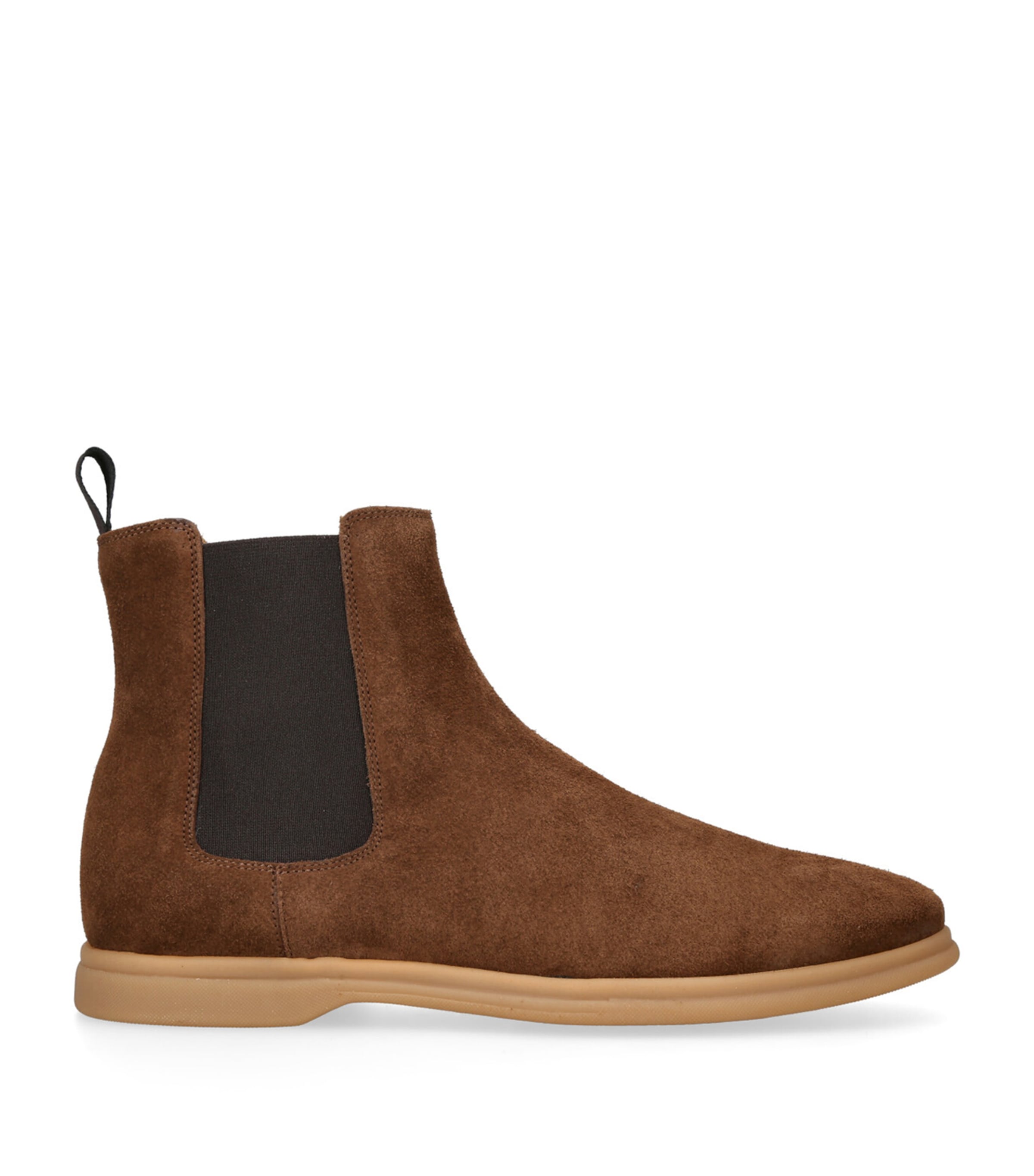 Shop Eleventy Suede Chelsea Boots In Beige