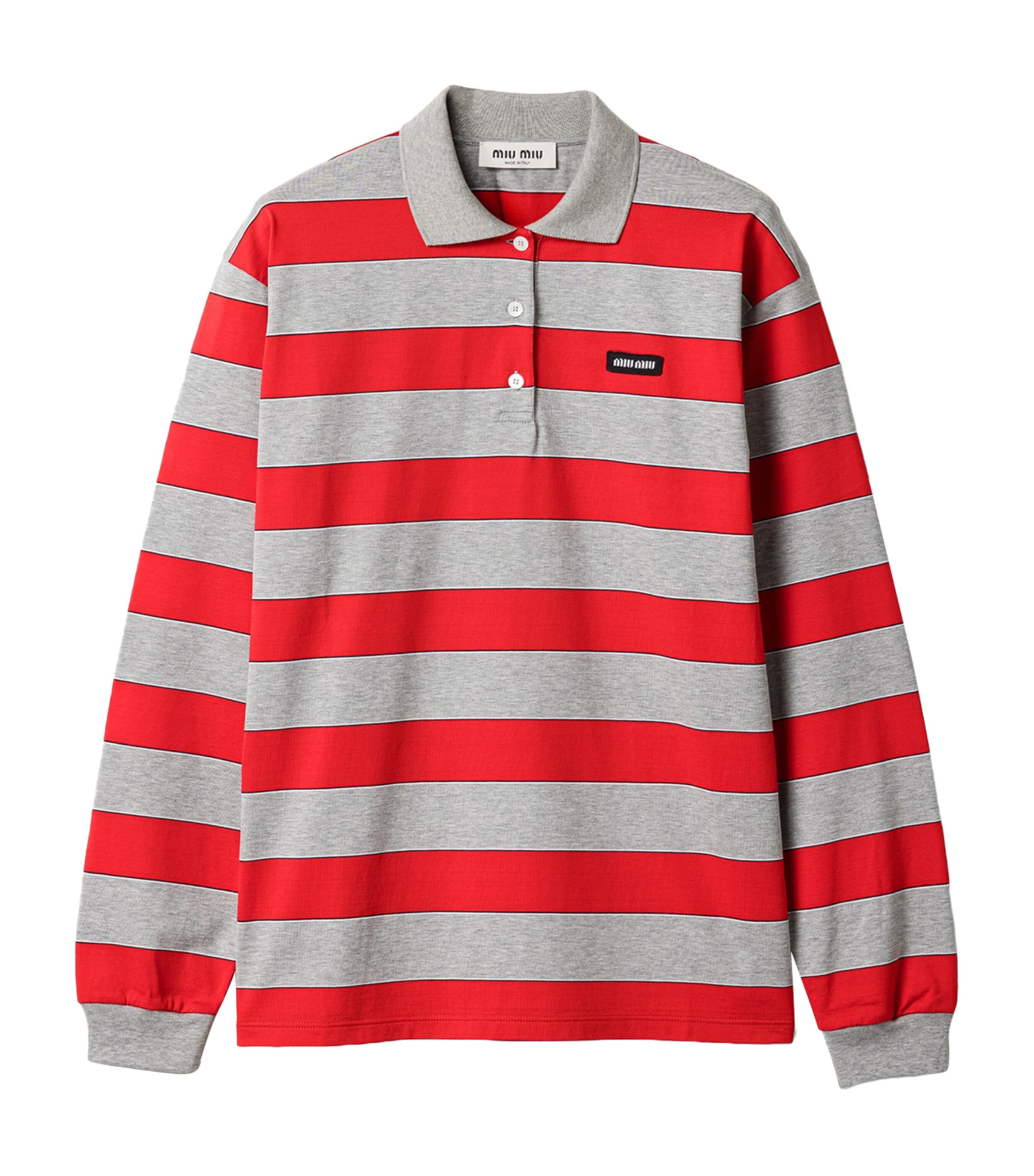 Miu Miu Womens Cotton Stripe Rugby Shirt Image 1