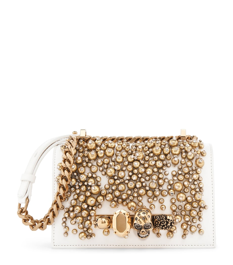 Leather Embellished Jewelled Satchel 7050 Image 1