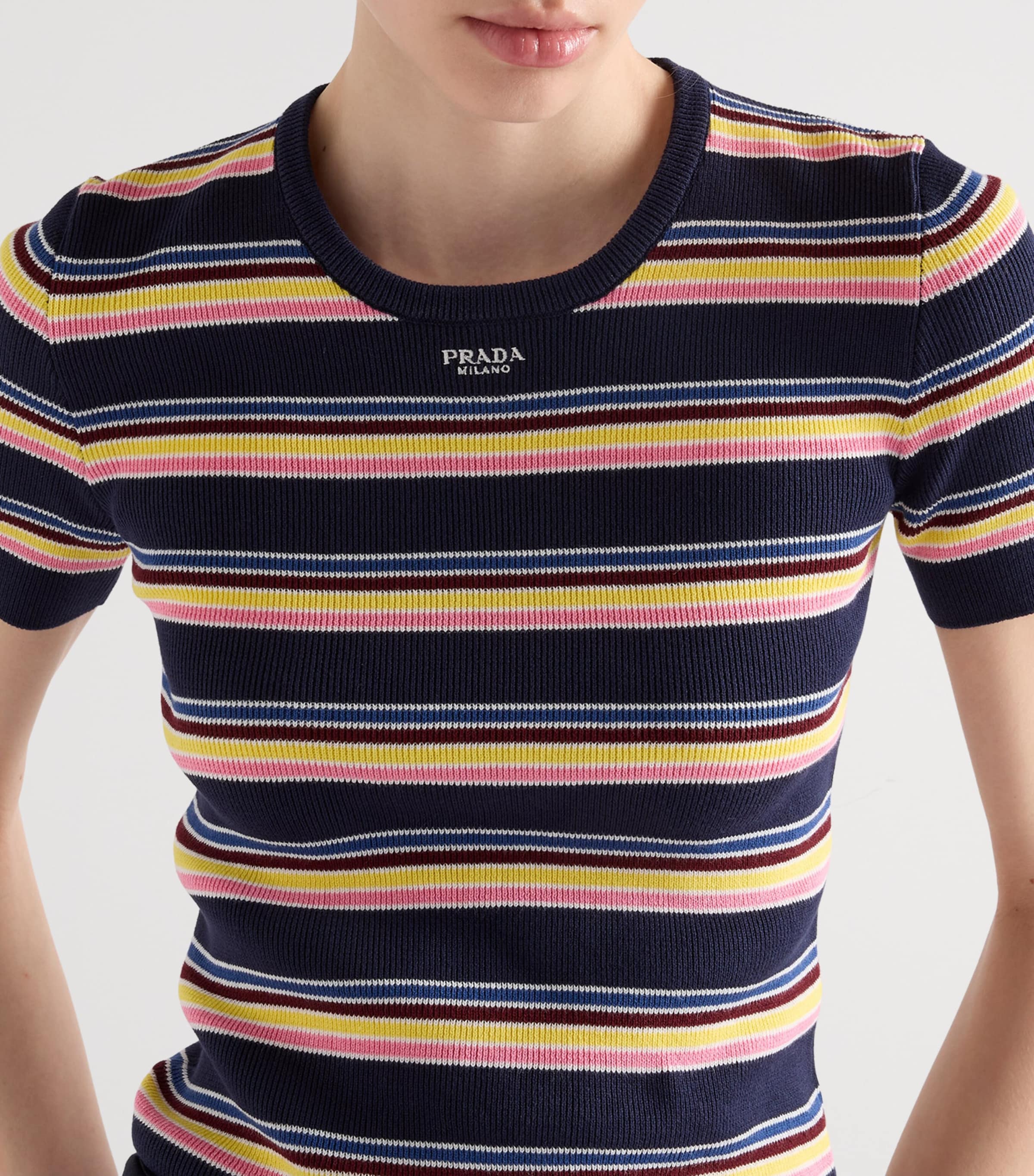 Cotton Stripe Sweater F0008 Image 4