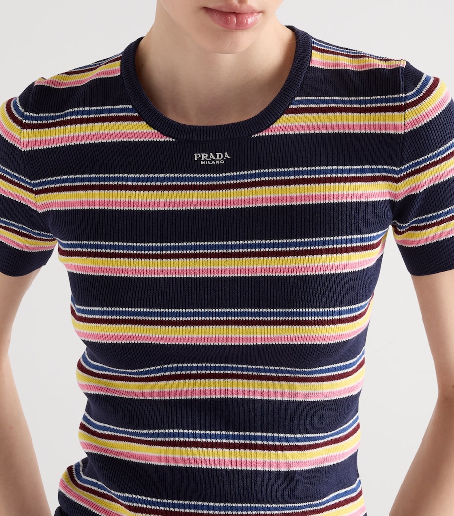 Cotton Stripe Sweater F0008 Image 4