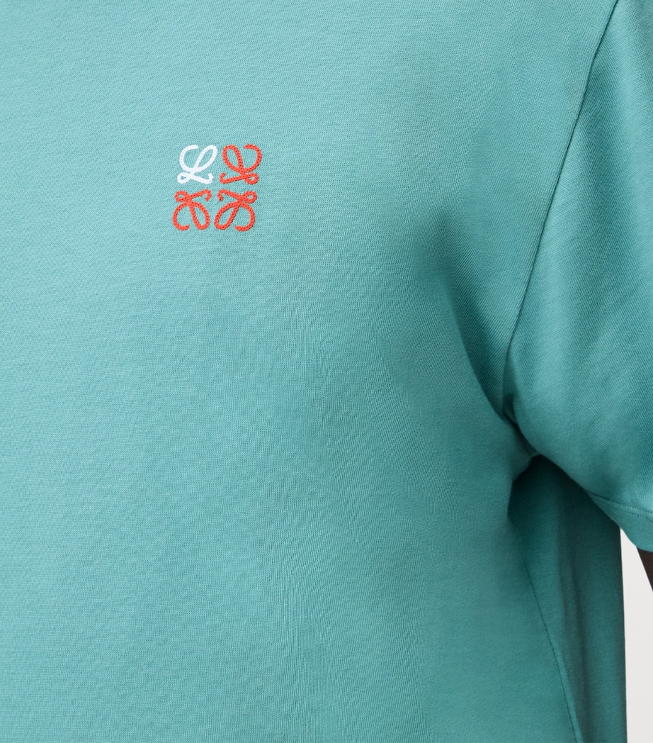 Cotton Anagram T-Shirt LIGHT BLUE Image 5