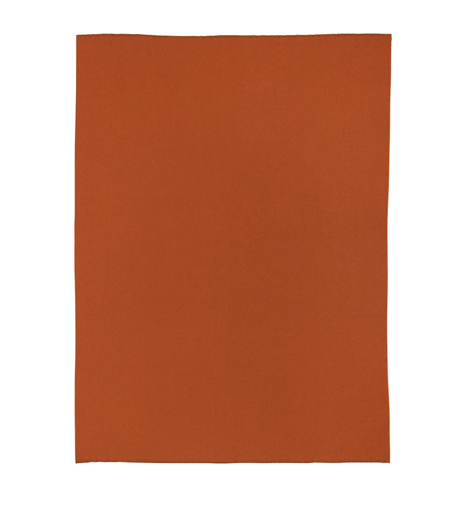 Wool-Cashmere Reversible Vale Throw (147cm x 200cm) SIENNA ORANGE Image 2