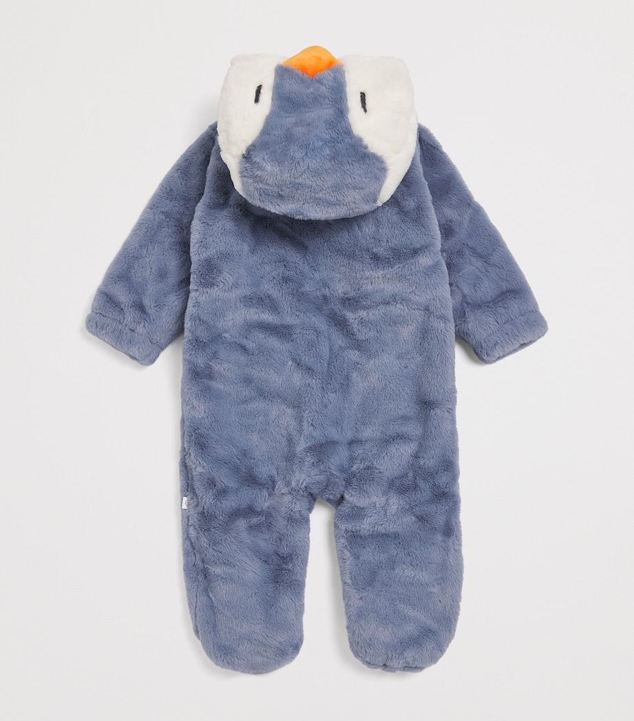 Faux Fur Penguin Sleepsuit (0-24 Months) BLUE Image 2