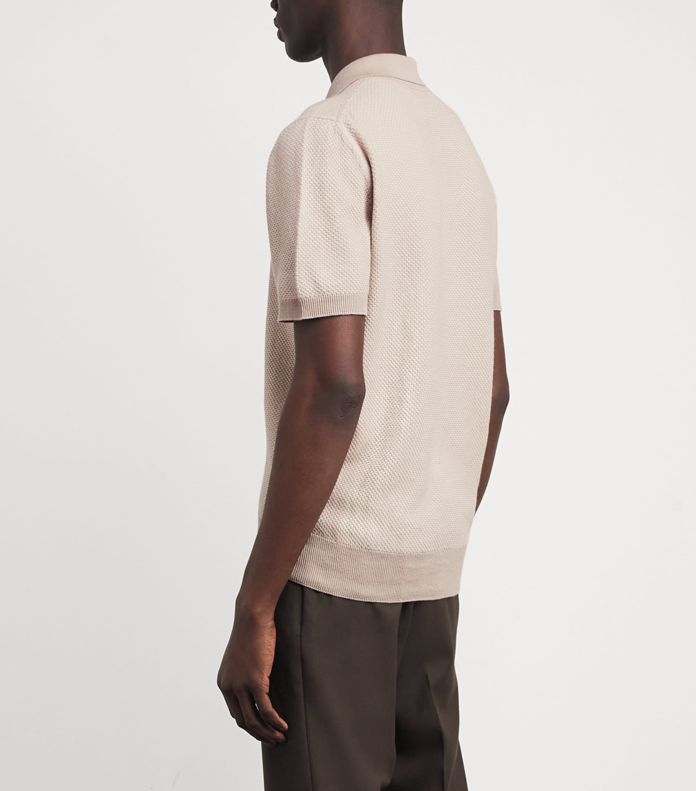 Cotton Knitted Polo Shirt 701 Image 4