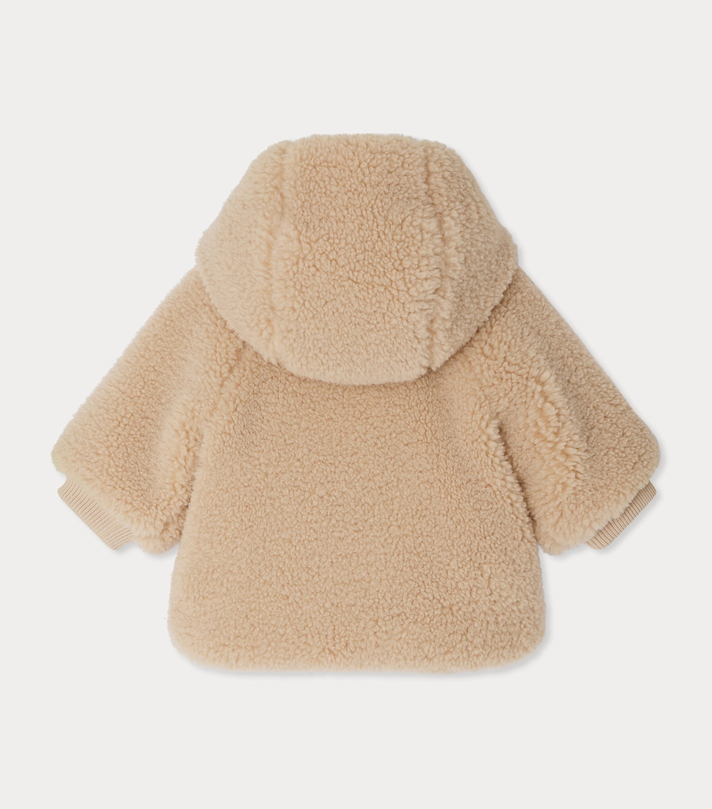 Faux Shearling Hooded Jacket (6-18 Months) NOISETTE Image 2