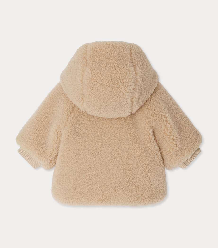 Faux Shearling Hooded Jacket (6-18 Months) NOISETTE Image 2