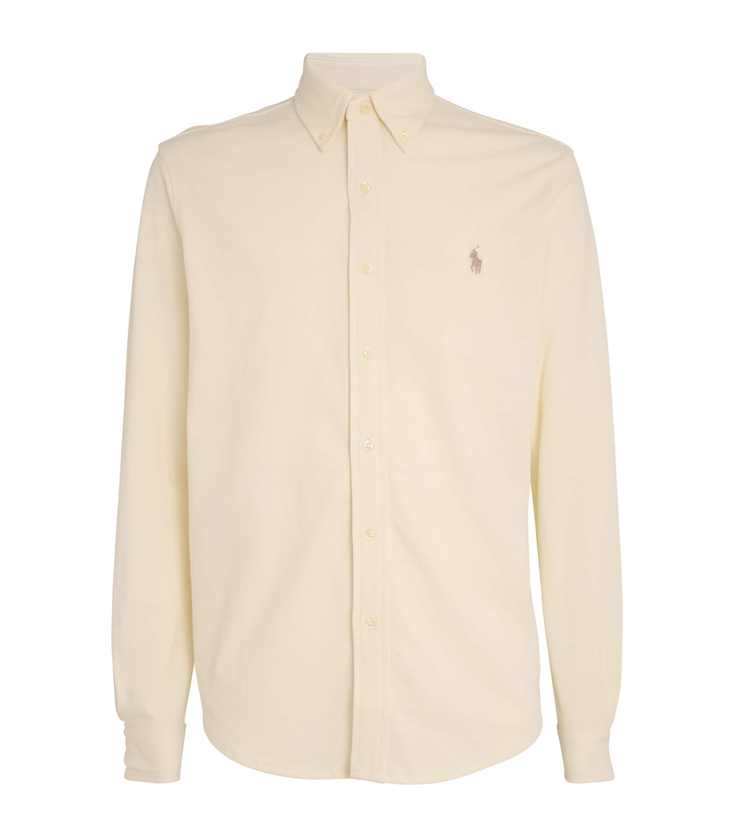 Polo Ralph Lauren Cotton Featherweight Mesh Shirt In Ivory