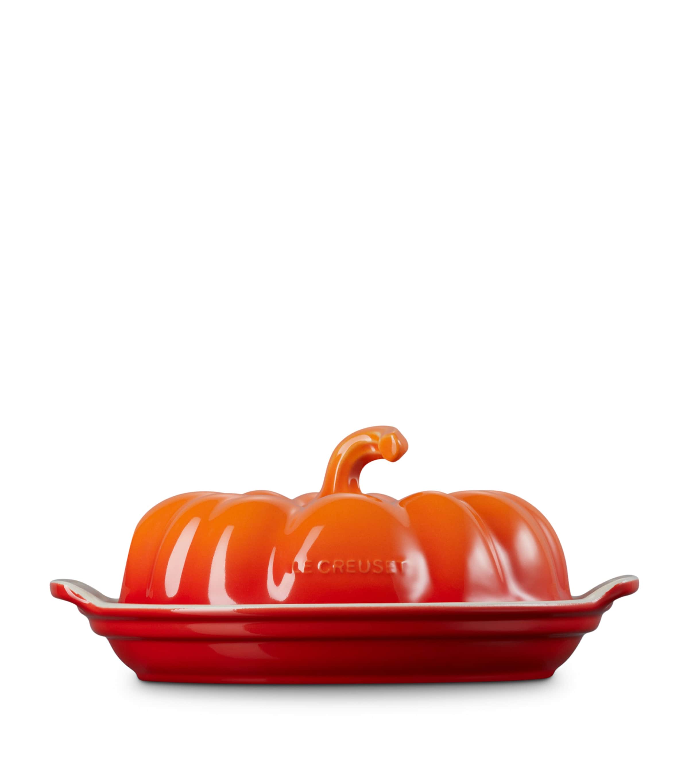 Stoneware Pumpkin Butter Dish NO COLOUR Image 3