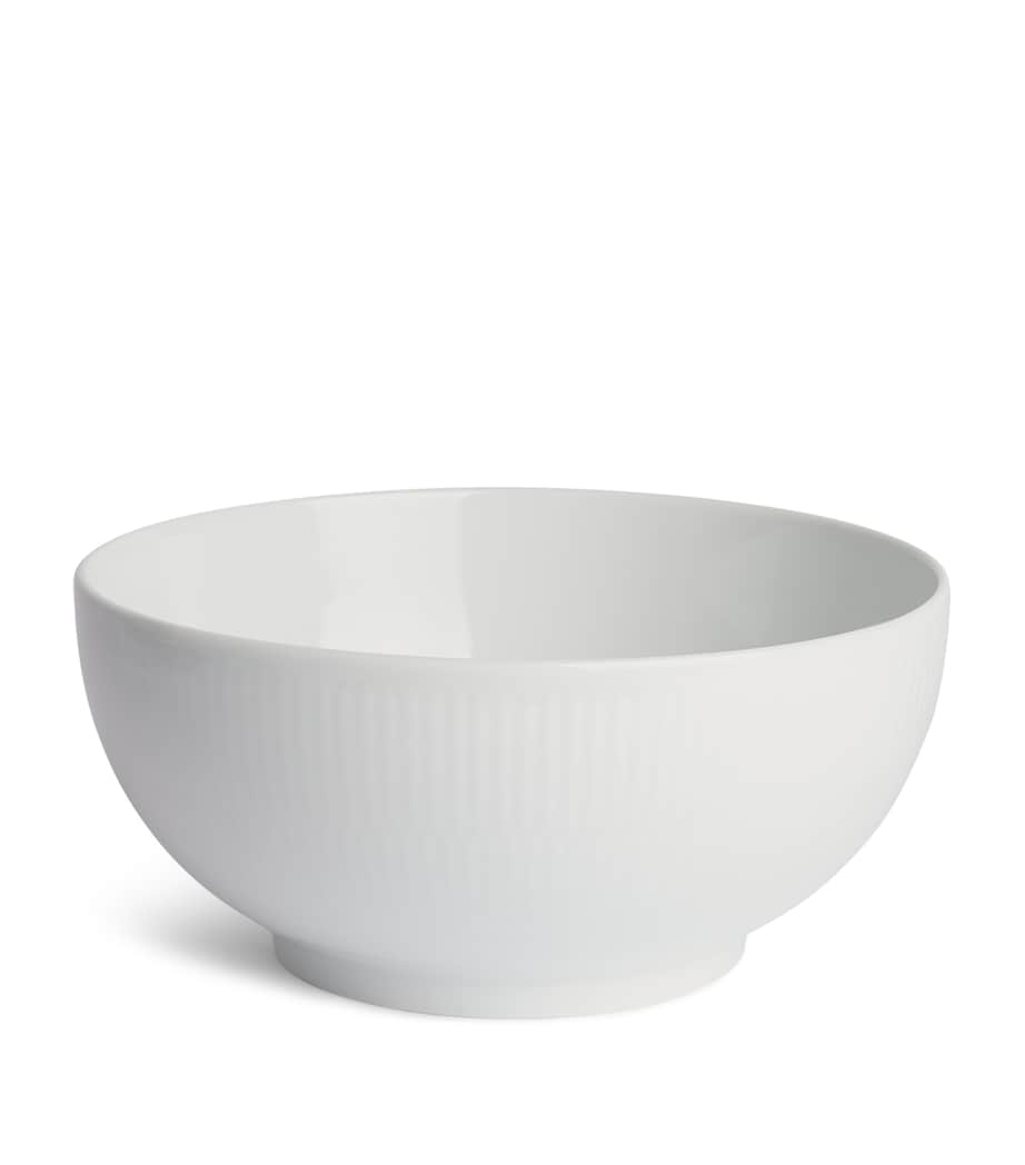 White Fluted Bowl (21cm) WHITE Image 1