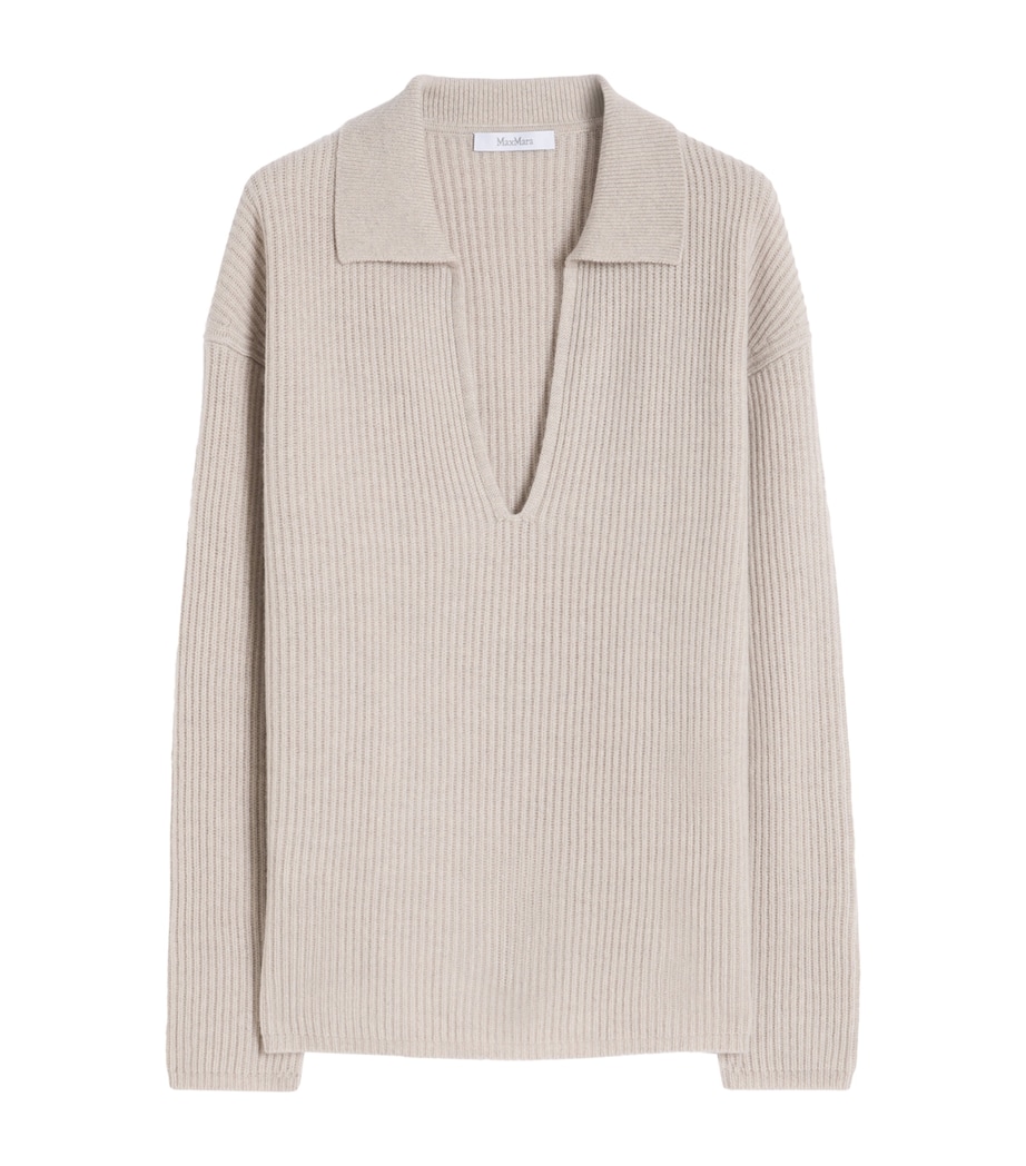 Cashmere Collared Sweater BEIGE Image 1