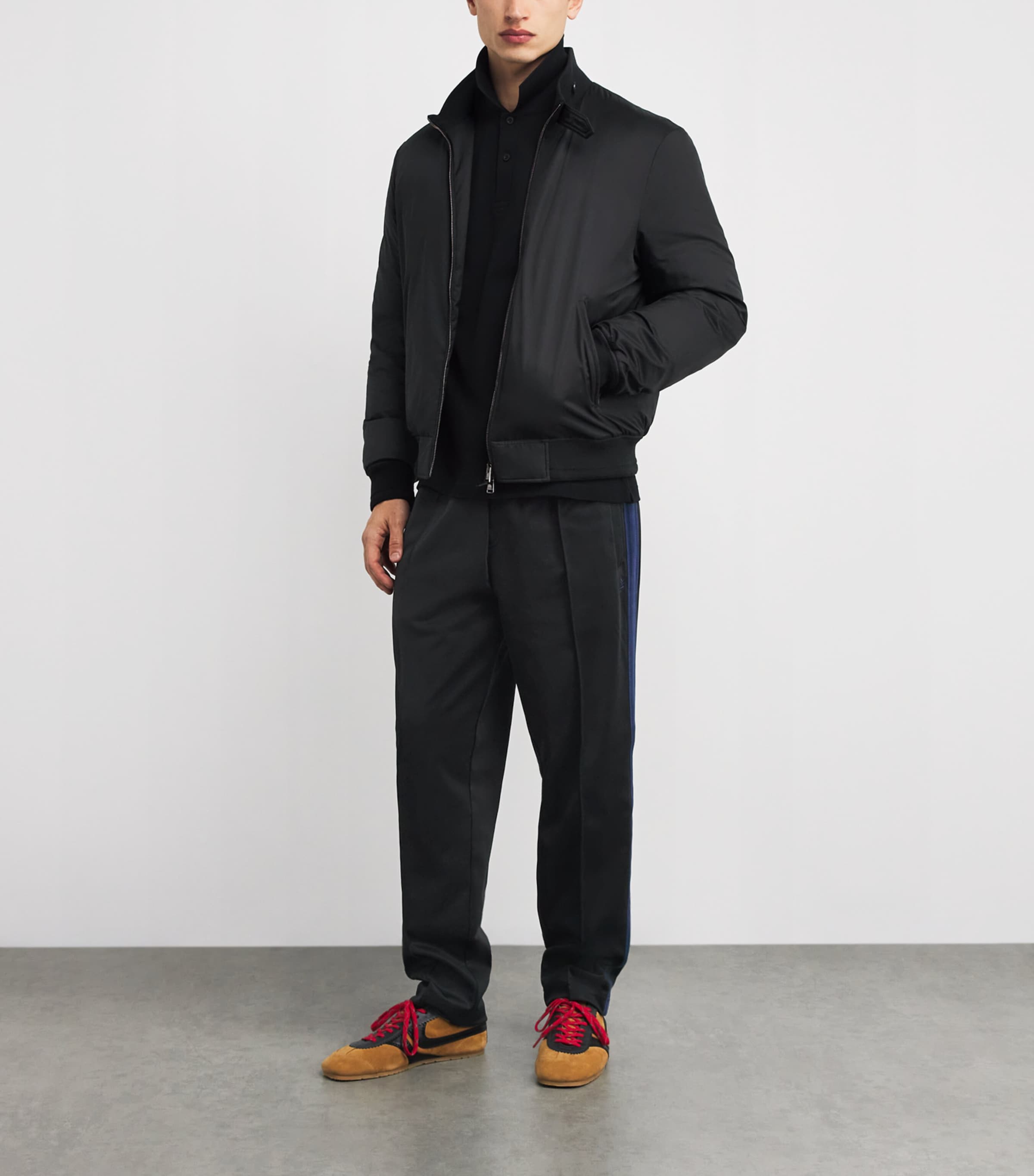 Mesh Taped Sweatpants 102 BLACK Image 2