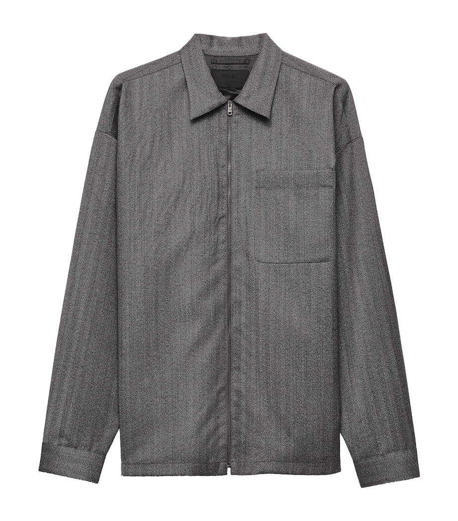 Wool Zippered Shirt F0031 Image 1