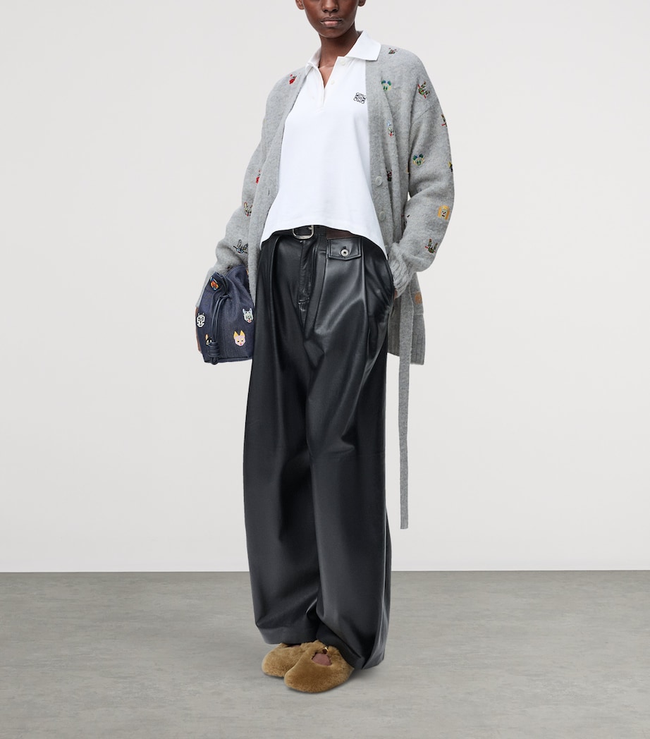 x Louis Wain Wool-Blend Belted Cardigan GREY/MULTICOLOR Image 2