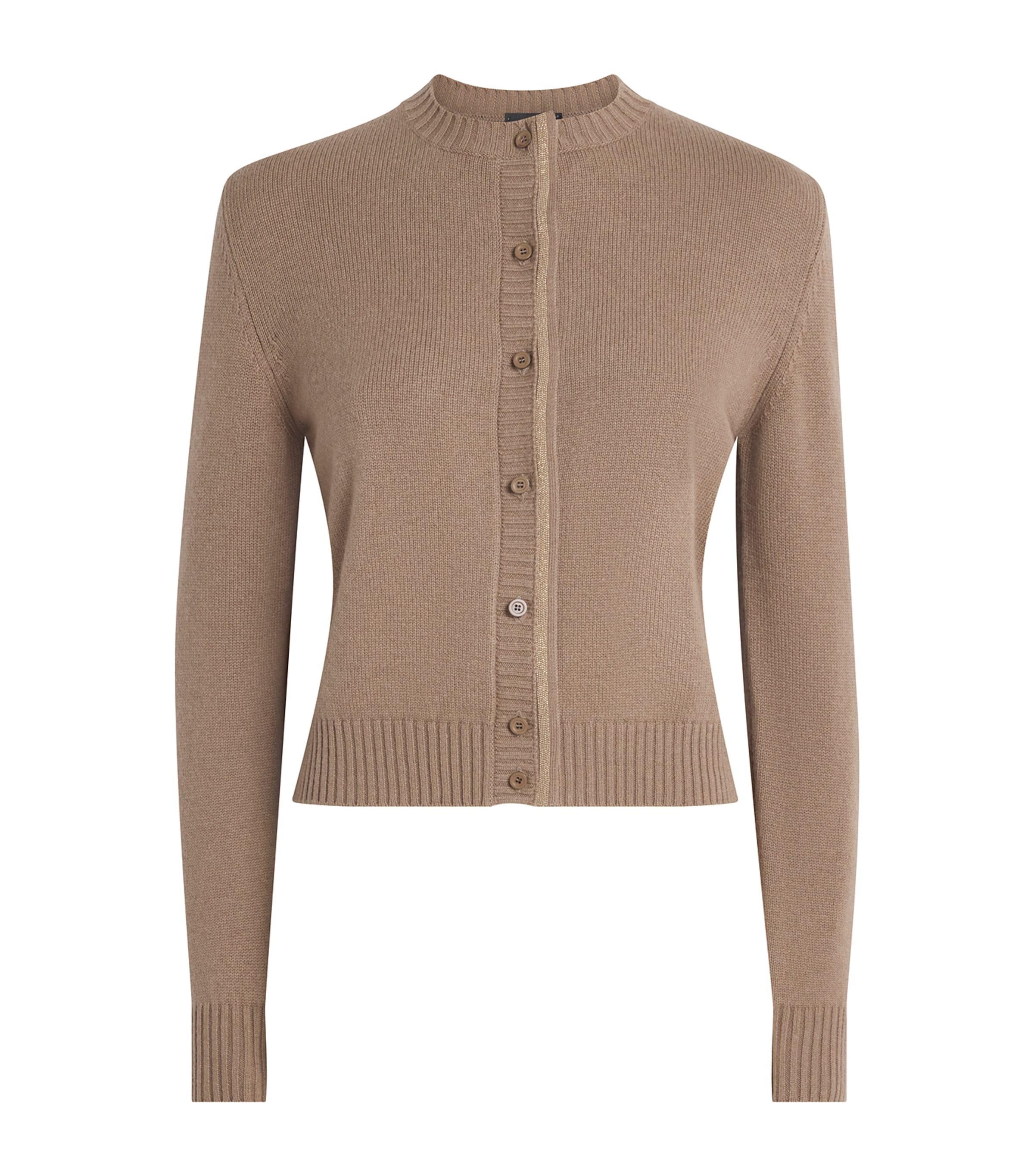 Fabiana Filippi Wool-silk-cashmere Cardigan In Brown