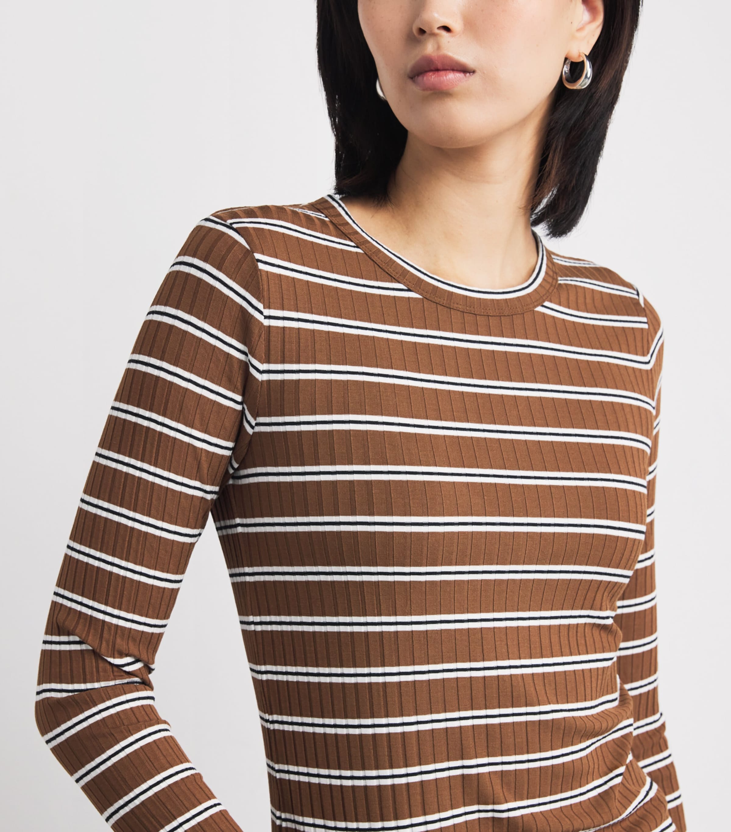 Ribbed Stripe Luca T-Shirt TOFFM Image 6