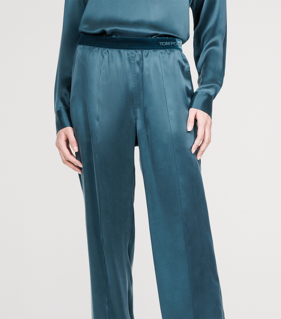 TOM FORD Womens Silk Satin Pyjama Trousers Gdv Image 5