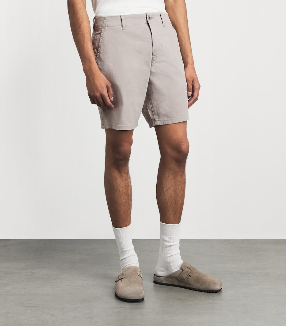 PAIGE Mens Phillips Chino Shorts Fresh Oyster Image 4