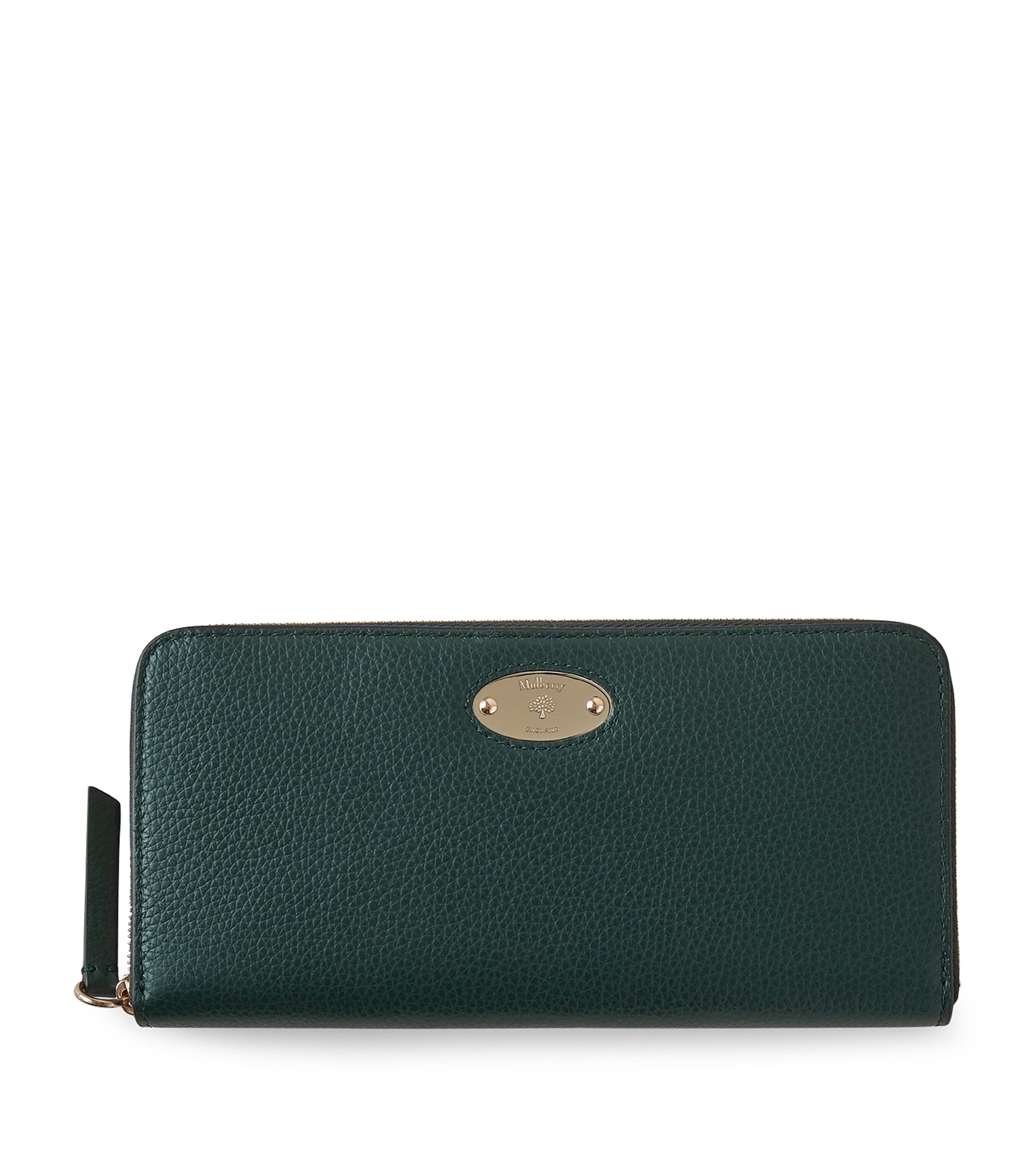 Shop Mulberry Logo Plaque Purse In Green