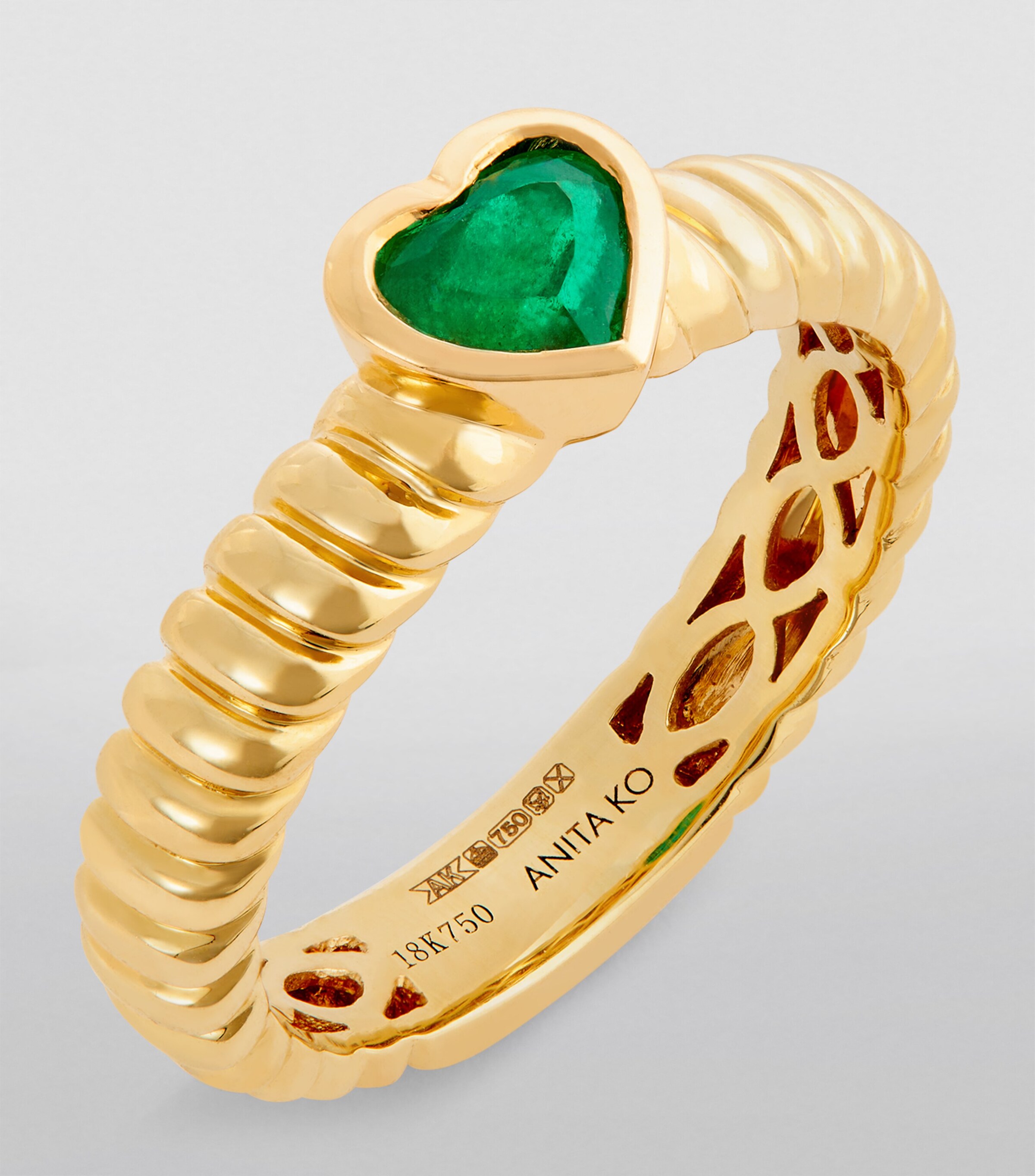 Yellow Gold and Emerald Zoe Ring YELLOW GOLD Image 2
