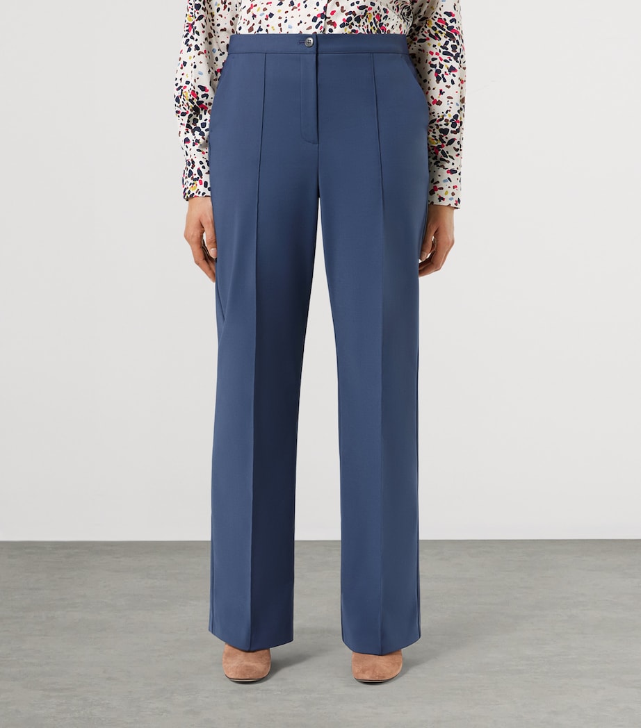 Marina Rinaldi Womens Tailored Straight Trousers Navy Image 3
